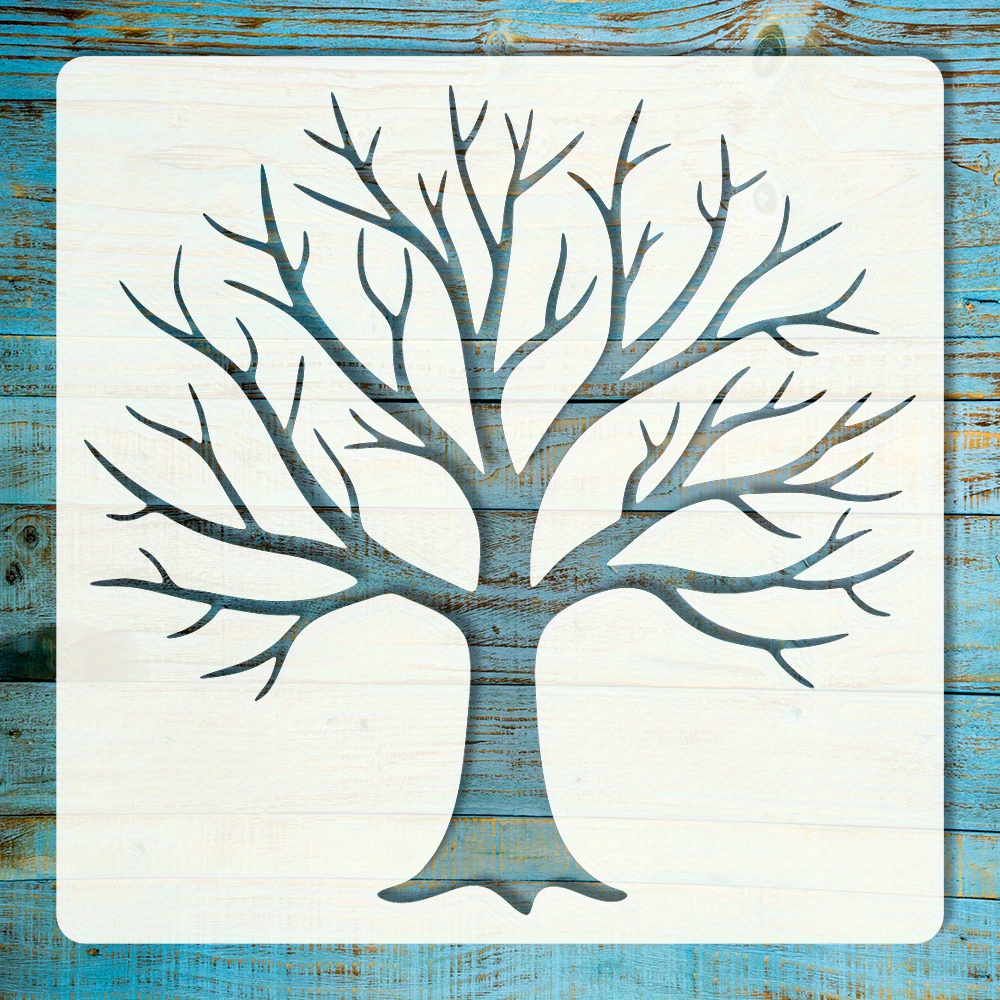 

Pochoir Arbre de Vie 6x6" - Modèle de Peinture Réutilisable pour l'Artisanat DIY, Tissu & Fournitures d'Art sur Toile