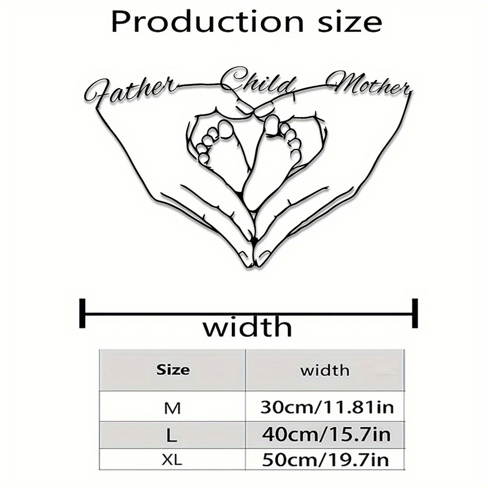 TEMU 1 pz Insegna a Cuore a Forma Personalizzabile, Ornamento da Appendere per Feste, Decorazione per Porta, Applique da Parete in Ferro, Decorazione