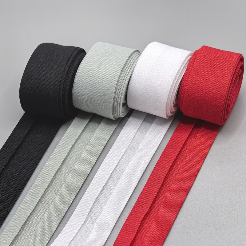 4-rolls 3/4 Inch Wide Matte Slit Binding Tape - 10. Per Roll () Pre-slit For Threading - Diy Fabric Edging Suitable For Clothing, Upholstery, Bags, Tents - Handmade Apparel & Home Textile Accessories