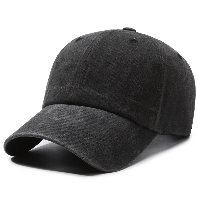 Image of Men' & Women' Korean Retro Vintage Washed Baseball Cap - Duckbill Cap With Curved Brim, Light Panel Suitable For Streetwear, Machine Washable, Spring/summer Casual Hat, Fitted For And Everyday Use