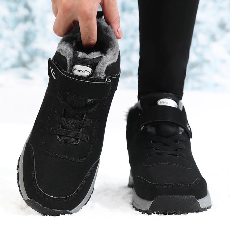 TEMU Ladies' Thick And Fat Wide Last Casual Sports Shoes, Wide Feet, High , Loose Hiking And Mountaineering Shoes, Warm Artificial Fleece Lightweight