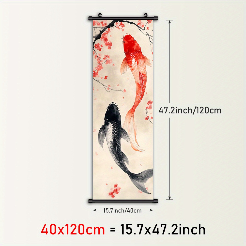 E-shop 2D Flach, 2D Flach, 1 Stück gerahmte schwarze Wandkunst mit rotem Leinwand-Poster, ein Aquarell-Kunstwerk aus Kunststoff zum Aufhängen im