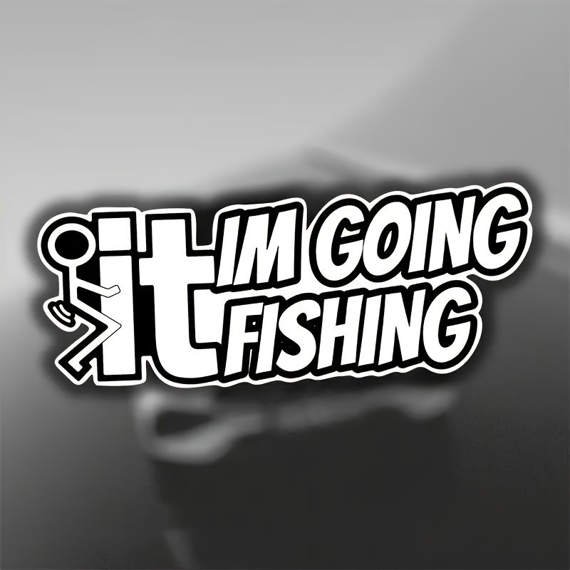 TEMU Fishing - Fun Waterproof Stickers For Laptops And Cars - Durable, Removable, Everywhere