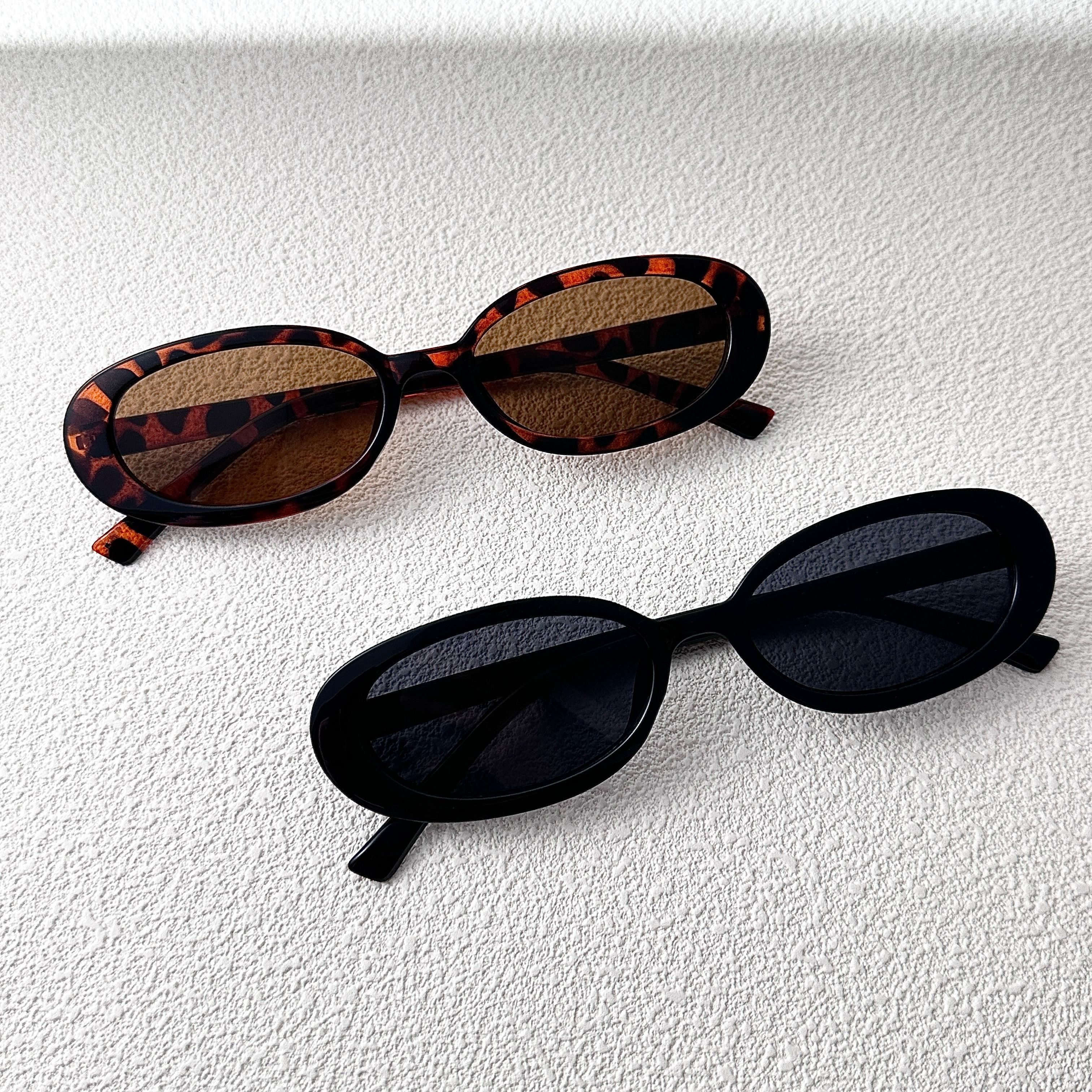 2pcs Fashion Oval Glasses | Polycarbonate Frame & Lenses, Perfect For, & Parties, Decorative Eyeglasses