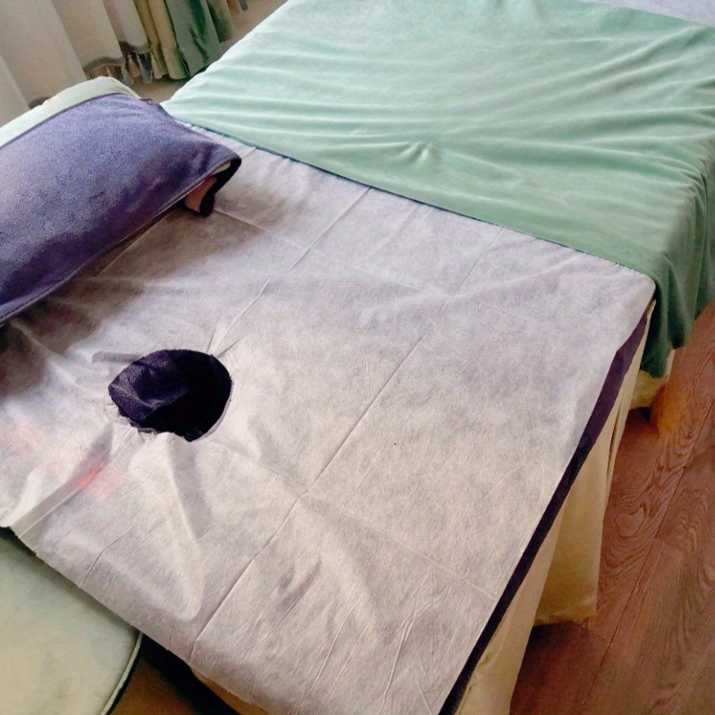100 vnt. Vienkartiniai Perforuoti Lovatiesiai 80*190 cm, Masažo Stalo Užtiesalai Grožio Salonams/Masažo Salonams/SPA Klubams