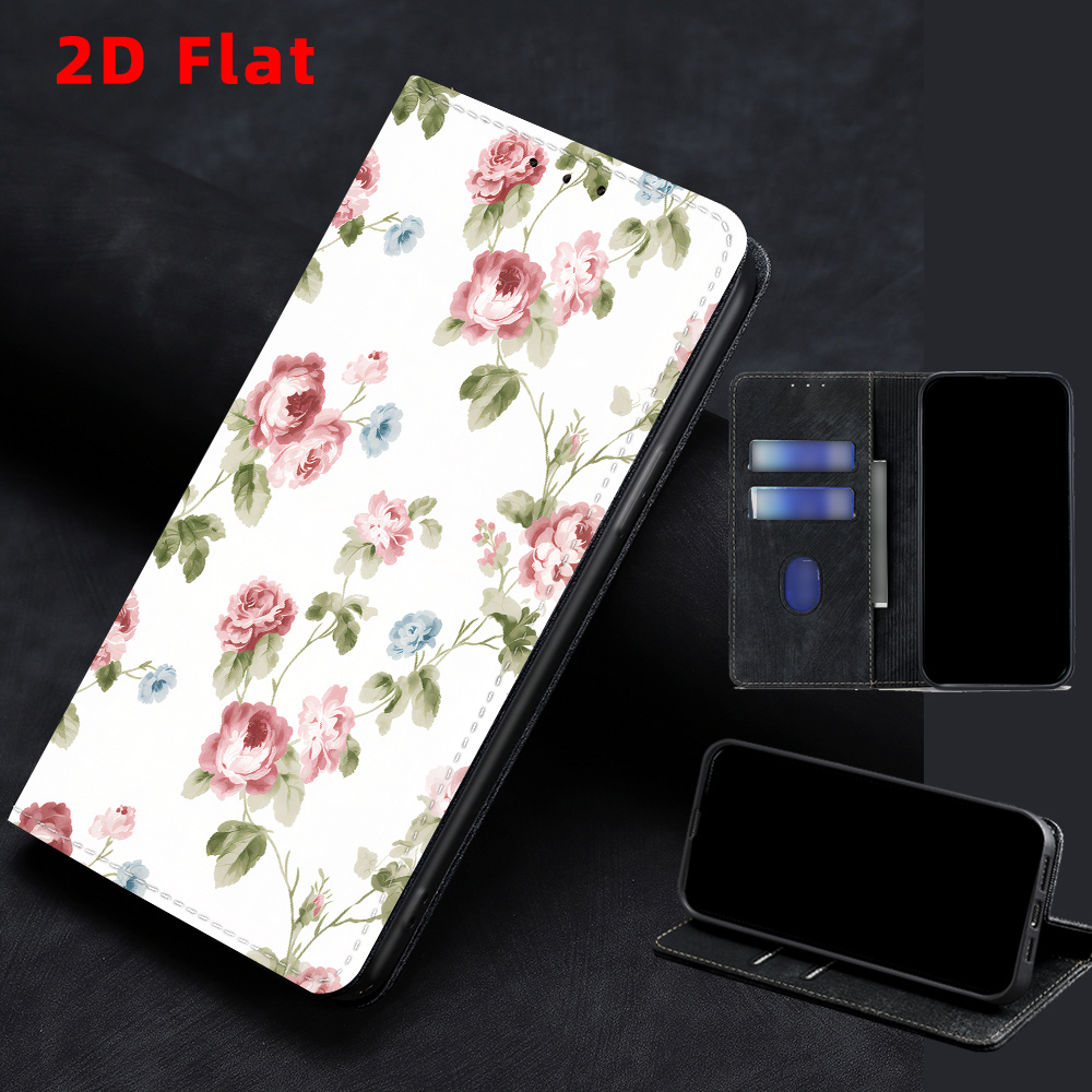 품목 사진 휴대폰 케이스 - 2d 플랫 oppo a6 a6s   a80 a5 a5  79 a15s a60 a38 a18 a5 7a 9a f25 pro reno 13f 13a 13 14 14f 15fs 15  4g 5g find x8s x9 x9  lite 소프트 수채화 핑크 장미 패턴 패턴 카드 삽입 브래킷 rfid 플립 ph