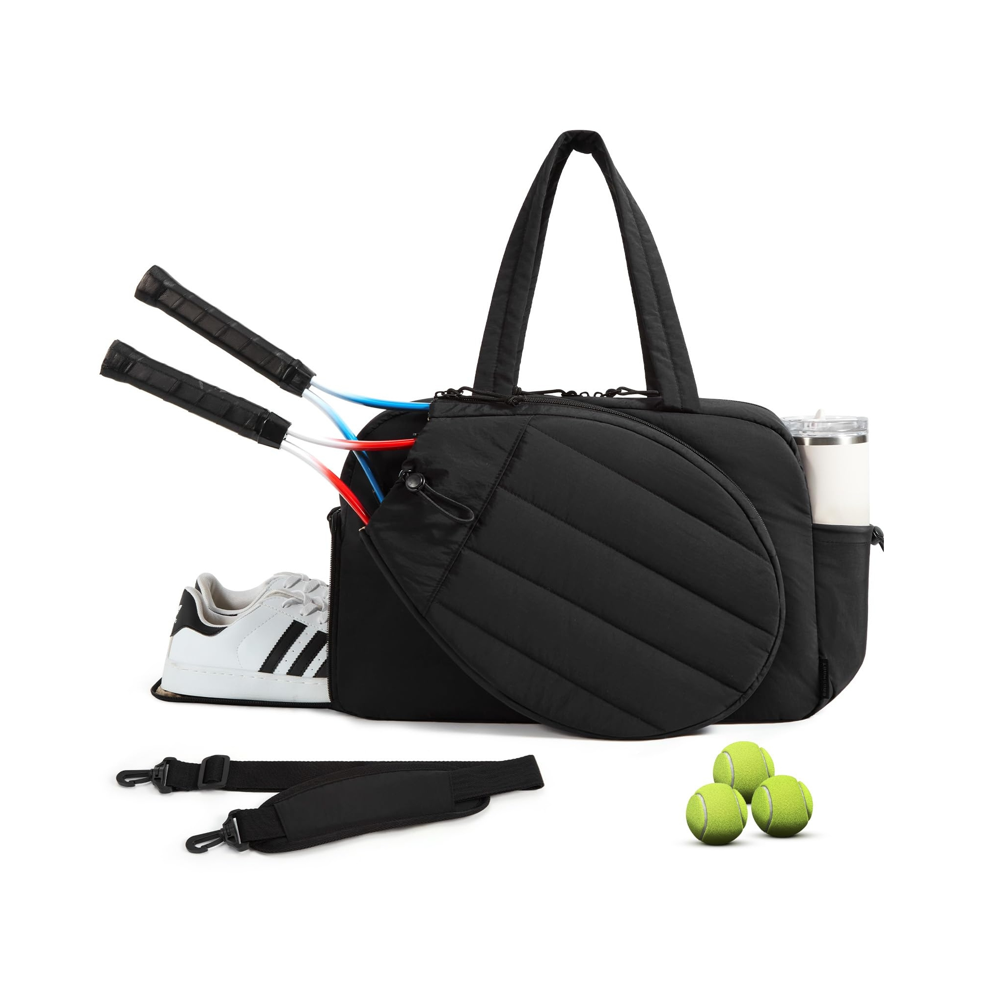 womens single shoulder bag womens tennis fitness bag tennis backpack capacity for 2pcs rackets with shoe compartment 15 6 inch laptop fitness bag suitable for court commuting daily use and weekend trips