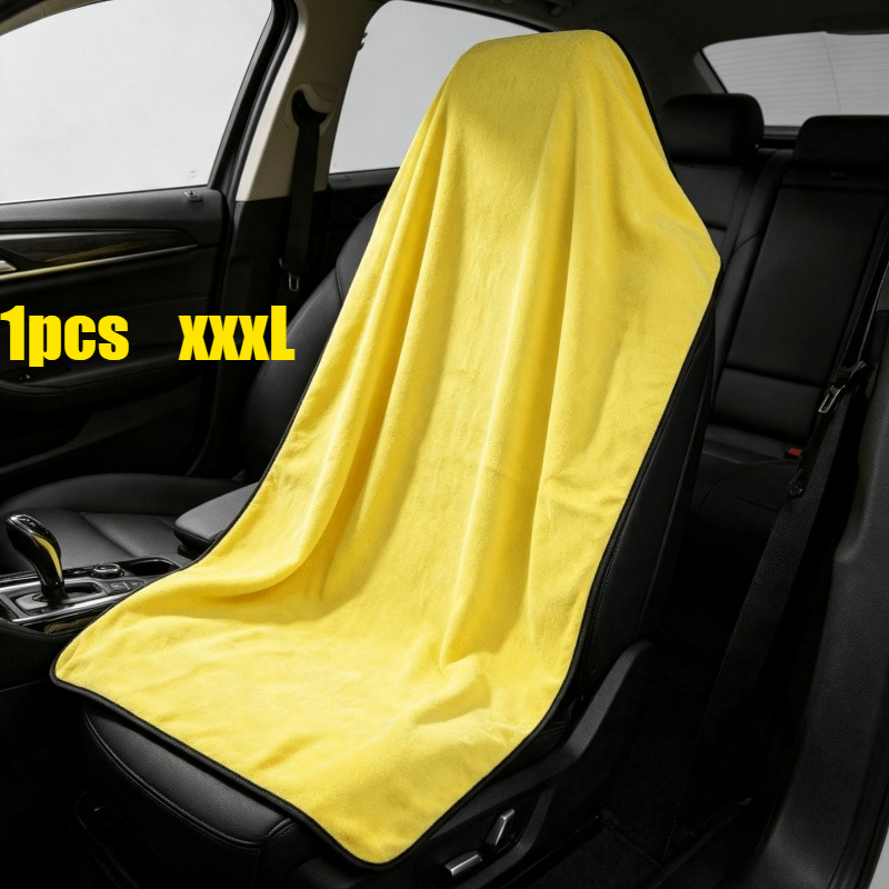 TEMU Xxxl 60 X 160cm Super Large Microfiber Towel, Fast Drying Durable Soft Cleaning Cloth For Car Waxing Detailing, Boat Care, Car Maintenance