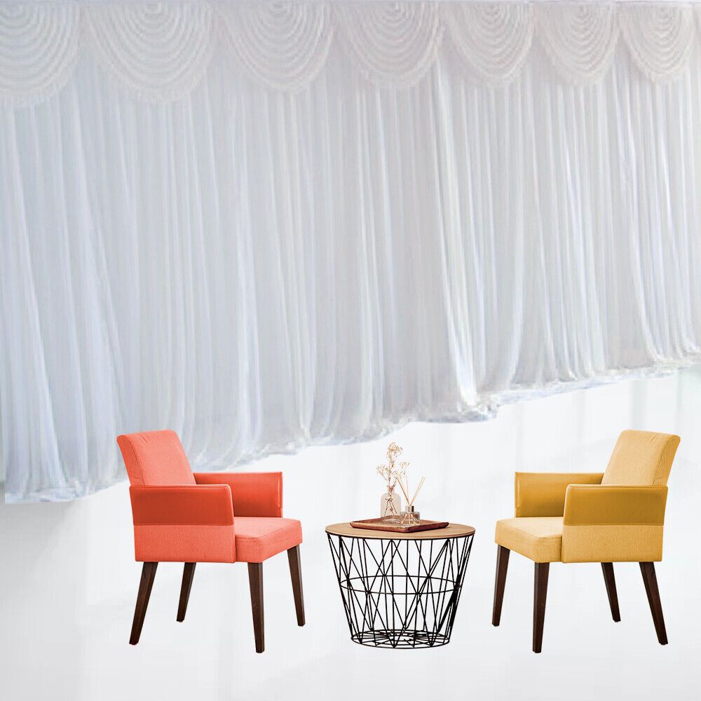 E-shop 1 Panel 300x300 cm Große Weiße Hochzeitsvorhang-Paneele – Schwerlast-PVC/PVA-Durchsichtige Gardinen mit Ösen, Sicherheitsfilter für Privatsphäre