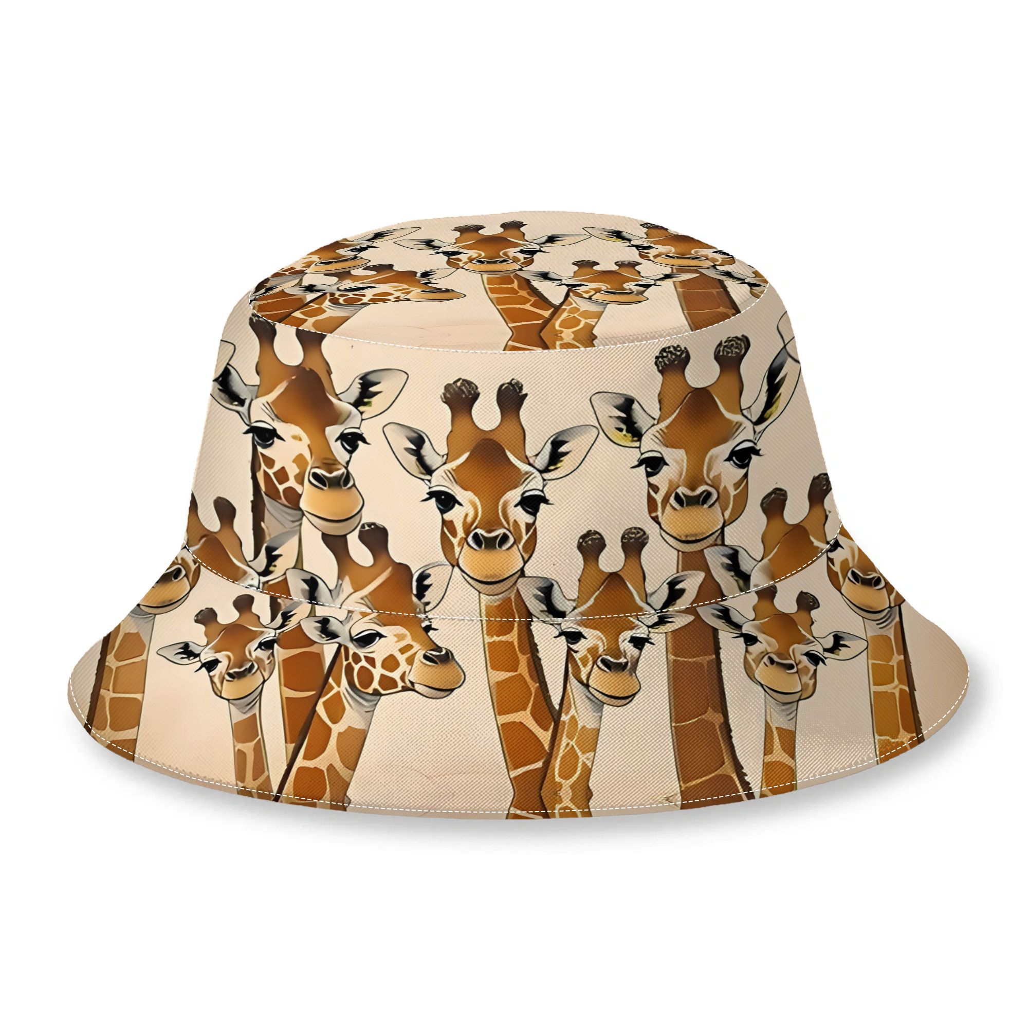 TEMU 2d Print Design Giraffes Nature Print Pattern Buckethat Outdoor Hat