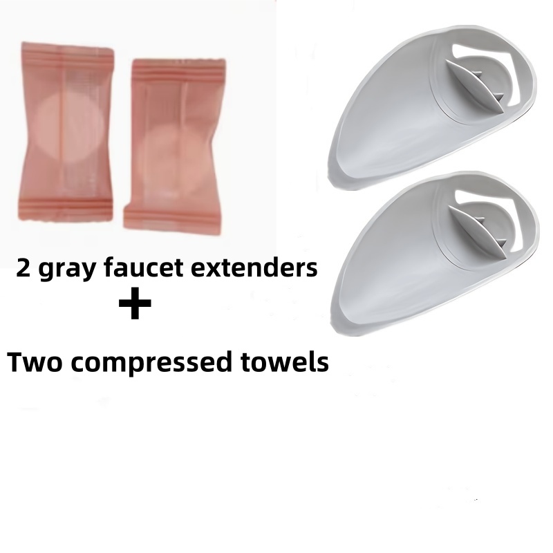 TEMU 2pcs Extenseurs de Robinet de Cuisine et de Salle de Bain, Aide au Lavage des Mains pour un Lavage Étendu et Plus Épais, Guide d'Eau Extensible,