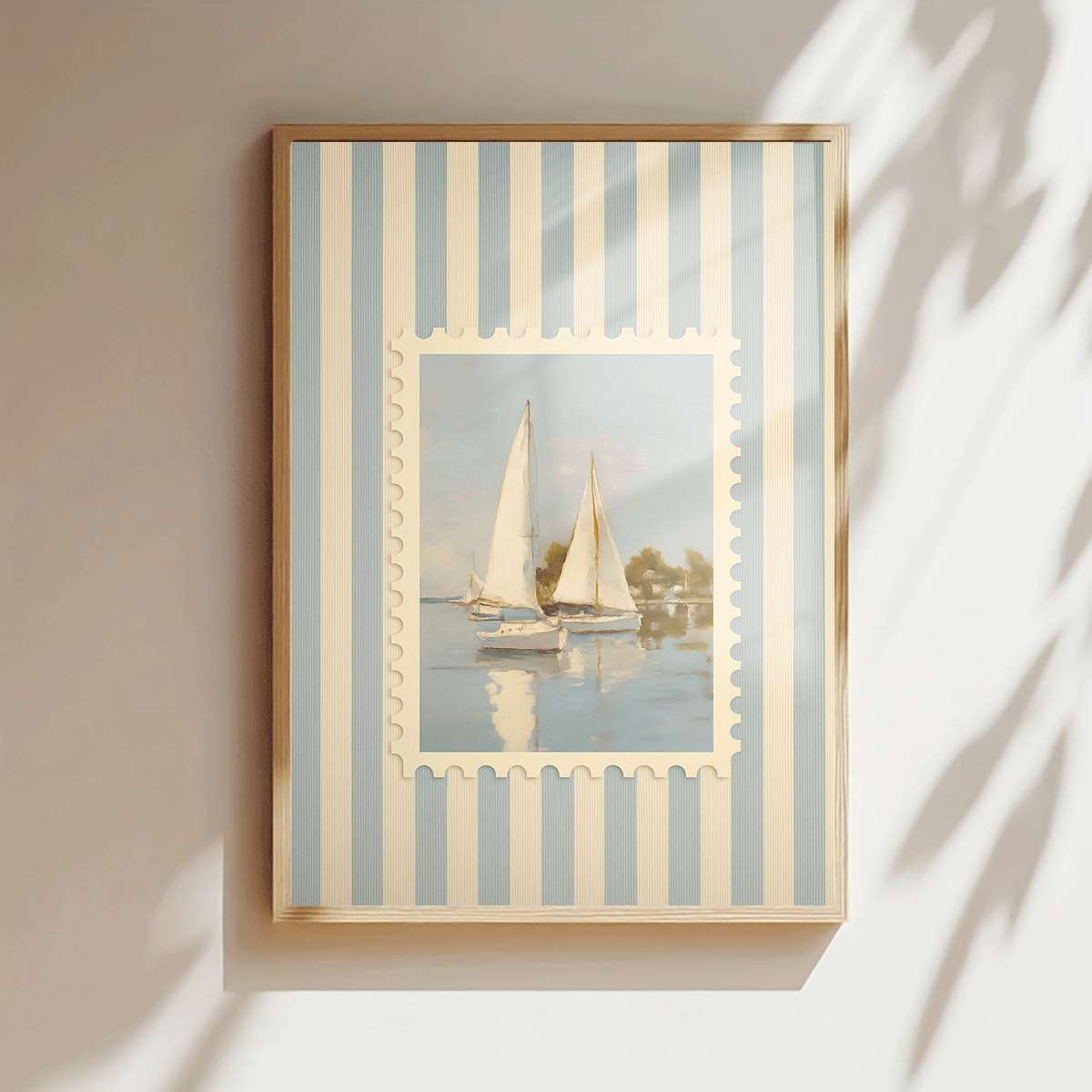 TEMU 2d Flat, 2d Flat, Unframed Canvas Print Of A 2d Flat Sailboat Painting, Perfect For Decorating Living Rooms, Bedrooms, Or Offices. A For Home
