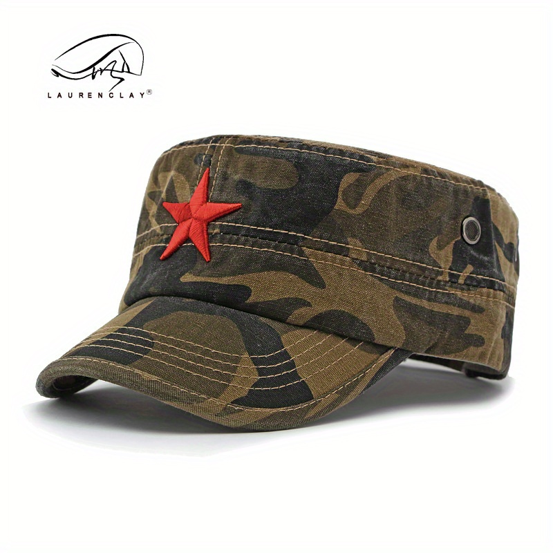 Image of -dimensional Embroidered Five-pointed Cap, Trendy And Versatile, Perfect For Outdoor Hiking And Travel For Men And Women