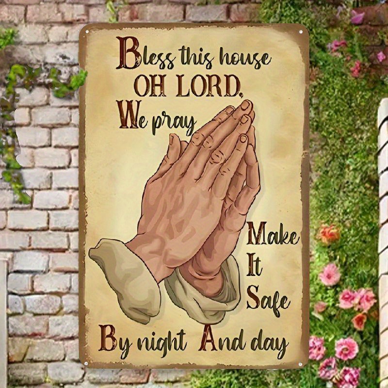 TEMU 1pc, Wooden Hand Sign, Religious Decoration, Indoor/outdoor Decoration, Courtyard Decoration, Porch Decoration, Terrace Decoration