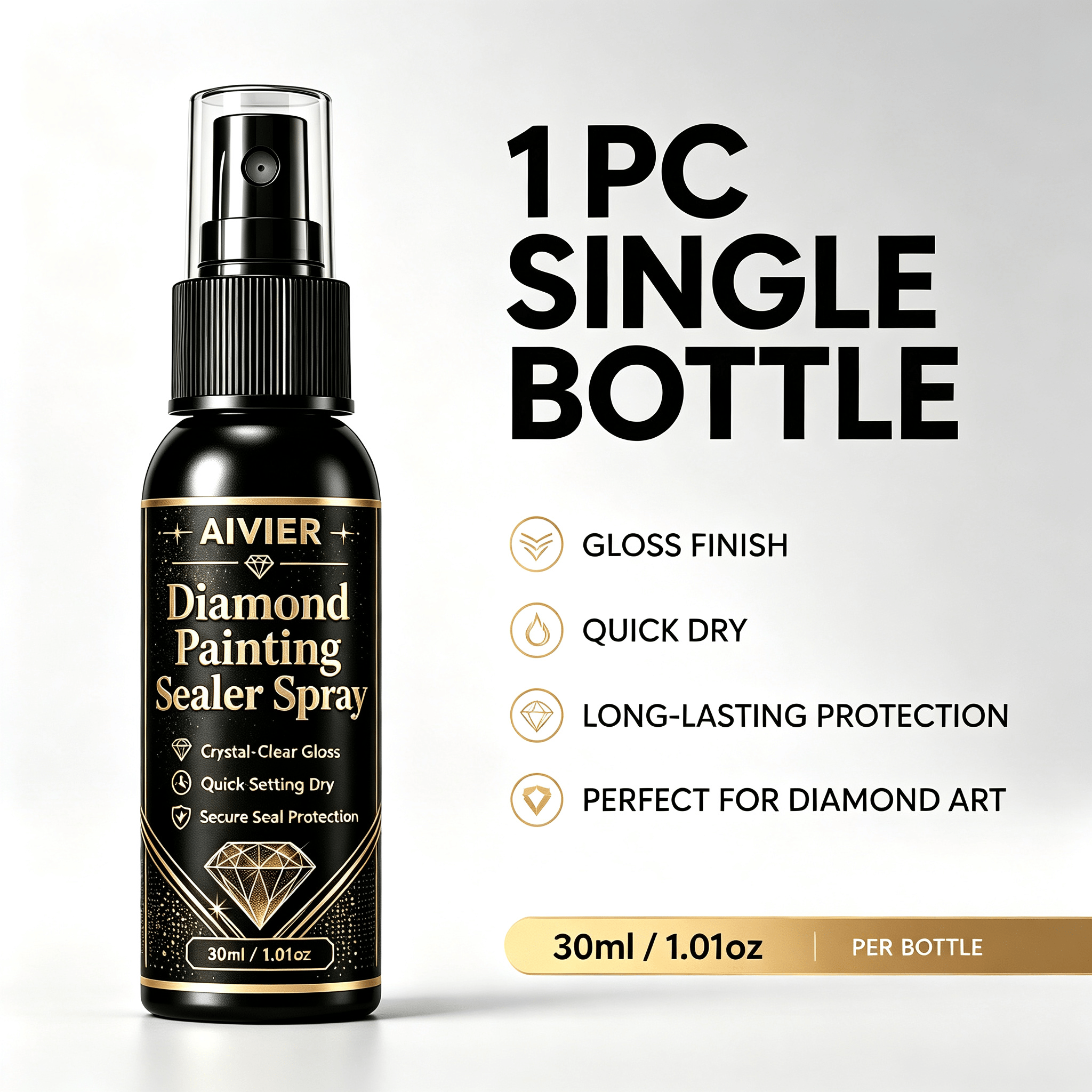 TEMU Diamond Painting Sealer Spray, 30ml Quick Clear Gloss Sealant, No Yellowing Long-lasting Sealant For Diamond Painting, Jigsaw Puzzles, Craft,
