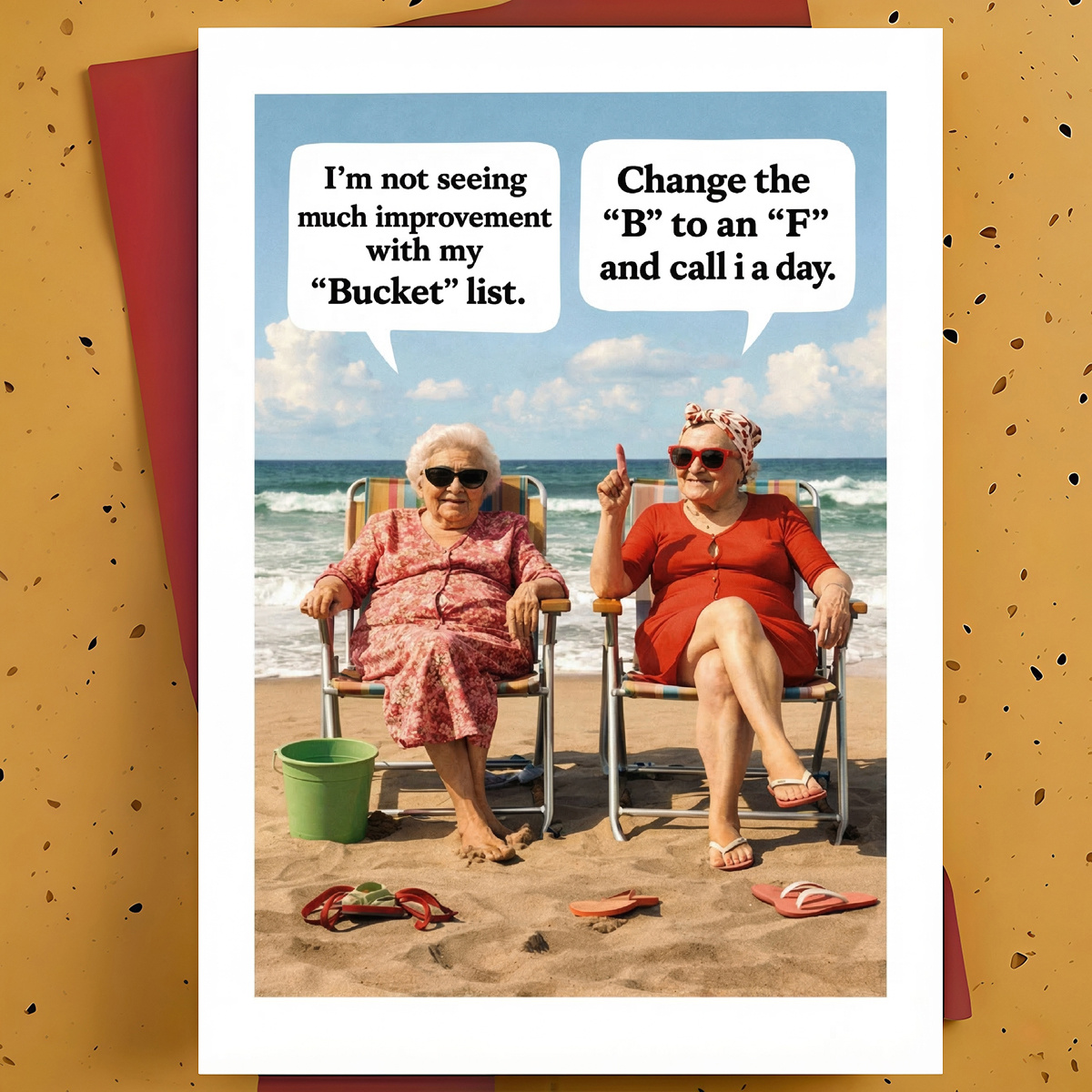 TEMU Une carte d'anniversaire humoristique pour et les aînés chers, avec un design photographique de femmes âgées , comprenant un humour sarcastique