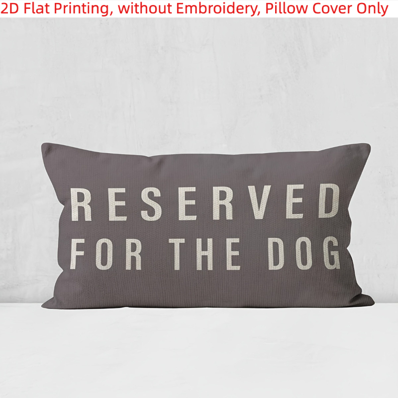 TEMU 1 pièce Housse de coussin humoristique avec chien pour canapé, divan, lit - Housse de coussin moderne imprimée avec fermeture éclair, lavable en