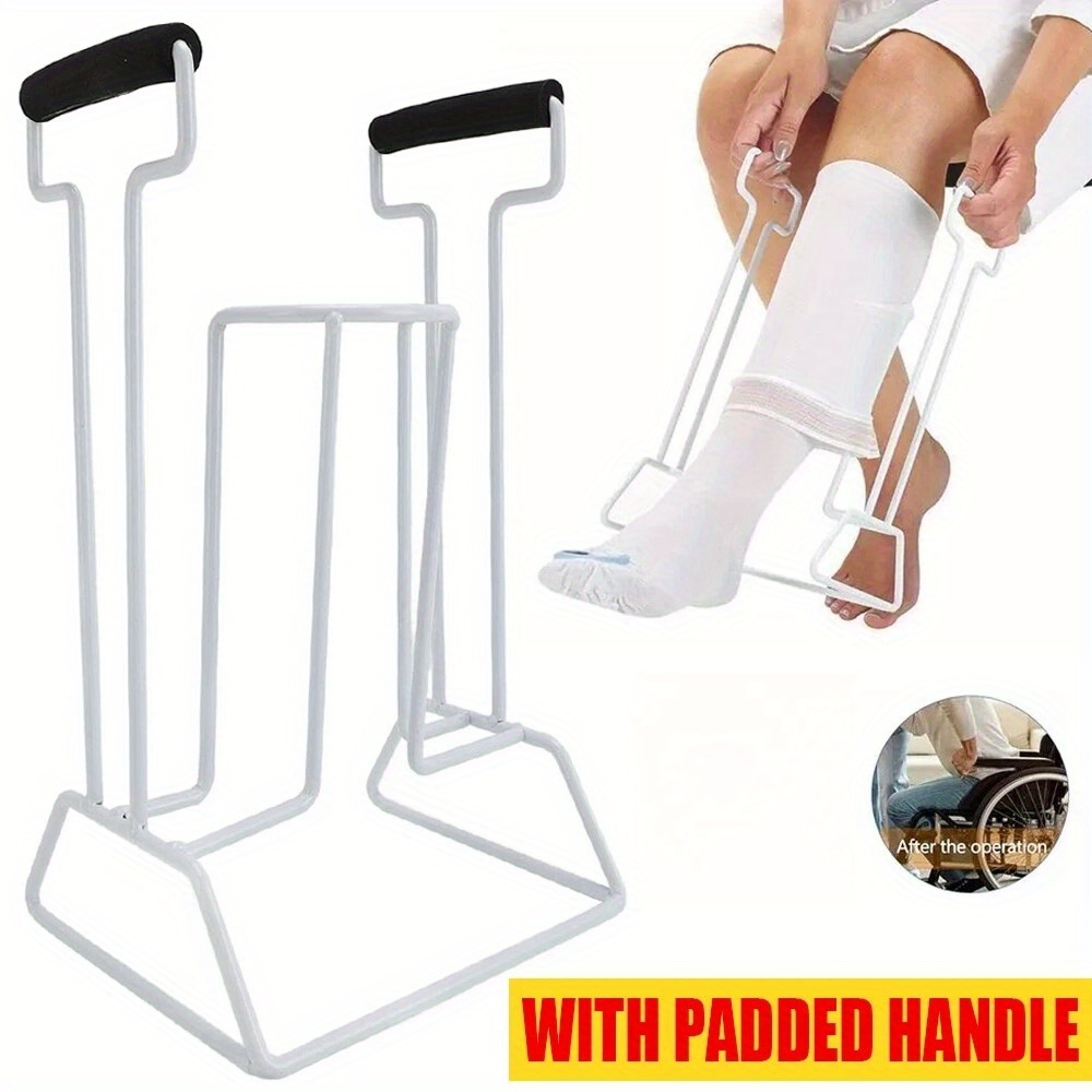 Sock Wearing Aid Stocking Puller With Padded Handle For People With Strength Or Mobility