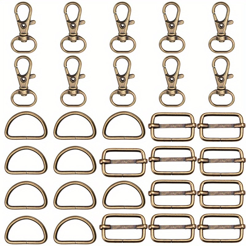 30pcs Adjuster Belt Key Chain Slide Middle Center Bar For Bag Strap Belt Webbing And Leather Strap Making