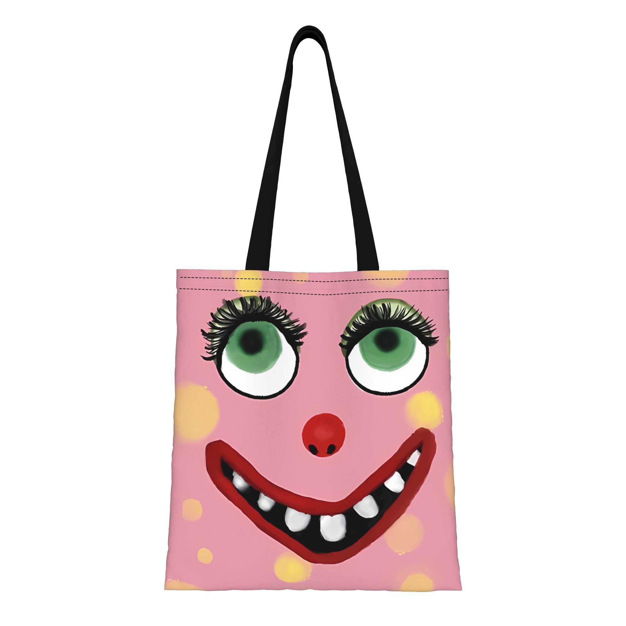 TEMU 1pc Mr Canvas Tote Bag Large Capacity Durable Handbag Machine Washable With Handle Strap Outdoor Handbag | Trendy Tote Design | Durable Canvas