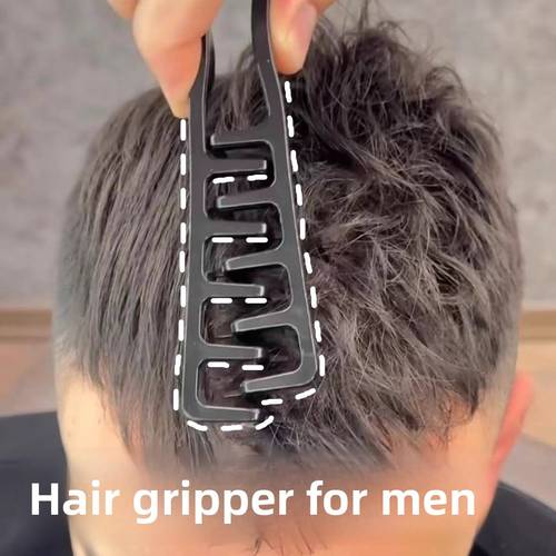 herren-stylingkamm aus kunststoff für den täglichen arbeitsweg, geschäftsreisen, büro, wohnheim, , kompakt, leicht zu verstauen, haarstyling, für voluminöse oberhaare, finishing, erzeugung gebrochener haartextur, pre-perm-öl, für großen hinterkopf, friseurwerkzeug