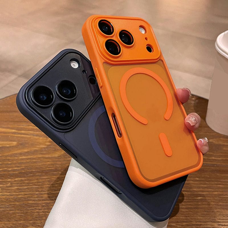 imagen del artículo   de lujo magnética mate tipo   con carga inalámbrica para iphone 18/17/16/15/14/13/12/ /pro max/17 air/16  cubierta trasera     a prueba de golpes y protector de lente