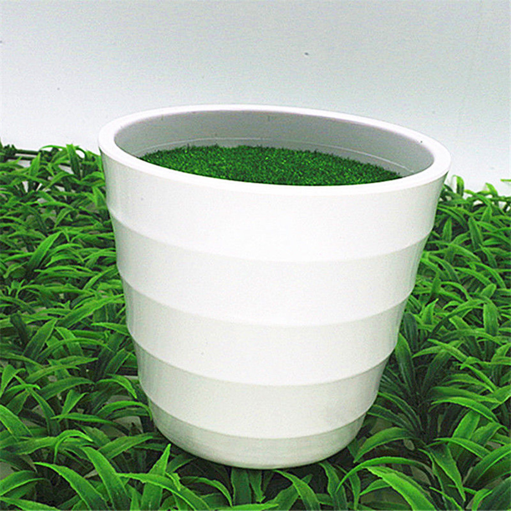 Image of Balcony Plastic Flower Pot, Plant Pot, Thickened Plant Pot, White Plastic Lawn Vase, Thick Planter For Home And Garden Decoration, Bubugao With Filler