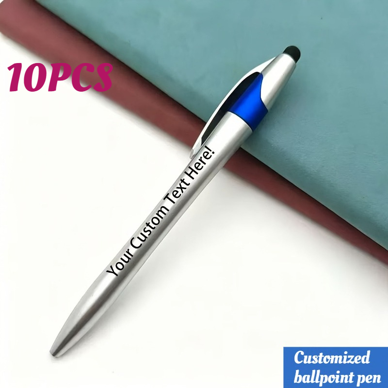 TEMU 10pcs Touchscreen Writing 2-in-1 Custom Printed Office Supplies, Pens With Quotes, Personalized Items, Teacher's Day Gift, Merry Christmas Pen,