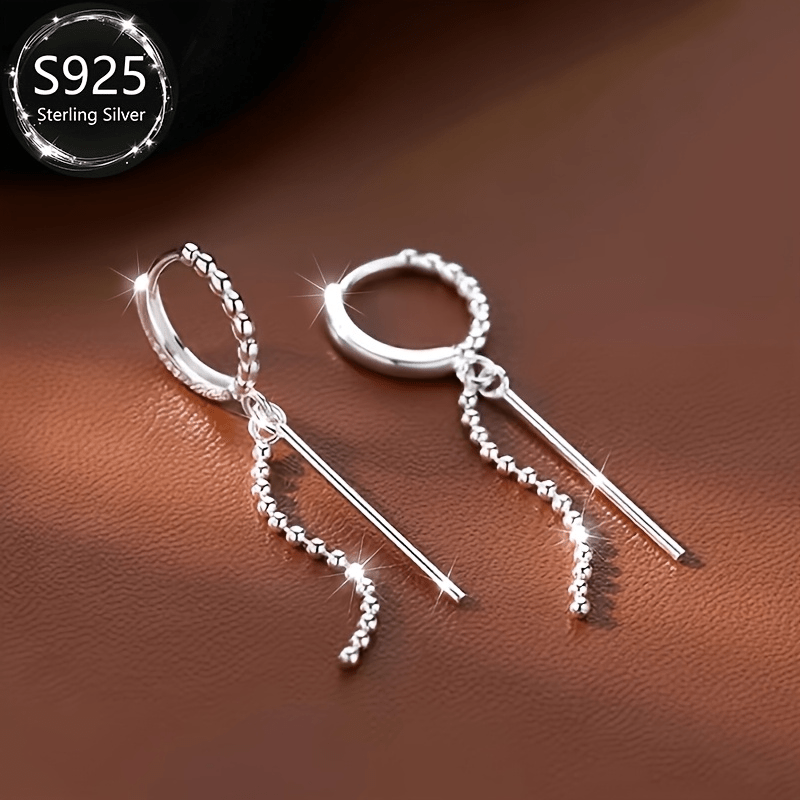 Fashion Geometric Chain Tassel Earrings