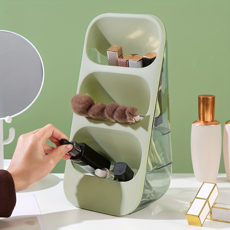 luxurious cosmetic storage rack   lightweight organizer for lipsticks brushes stationery no installation needed   visibility white   for vanity or desk makeup storage organizer sleek organizer modern aesthetic Product details 1