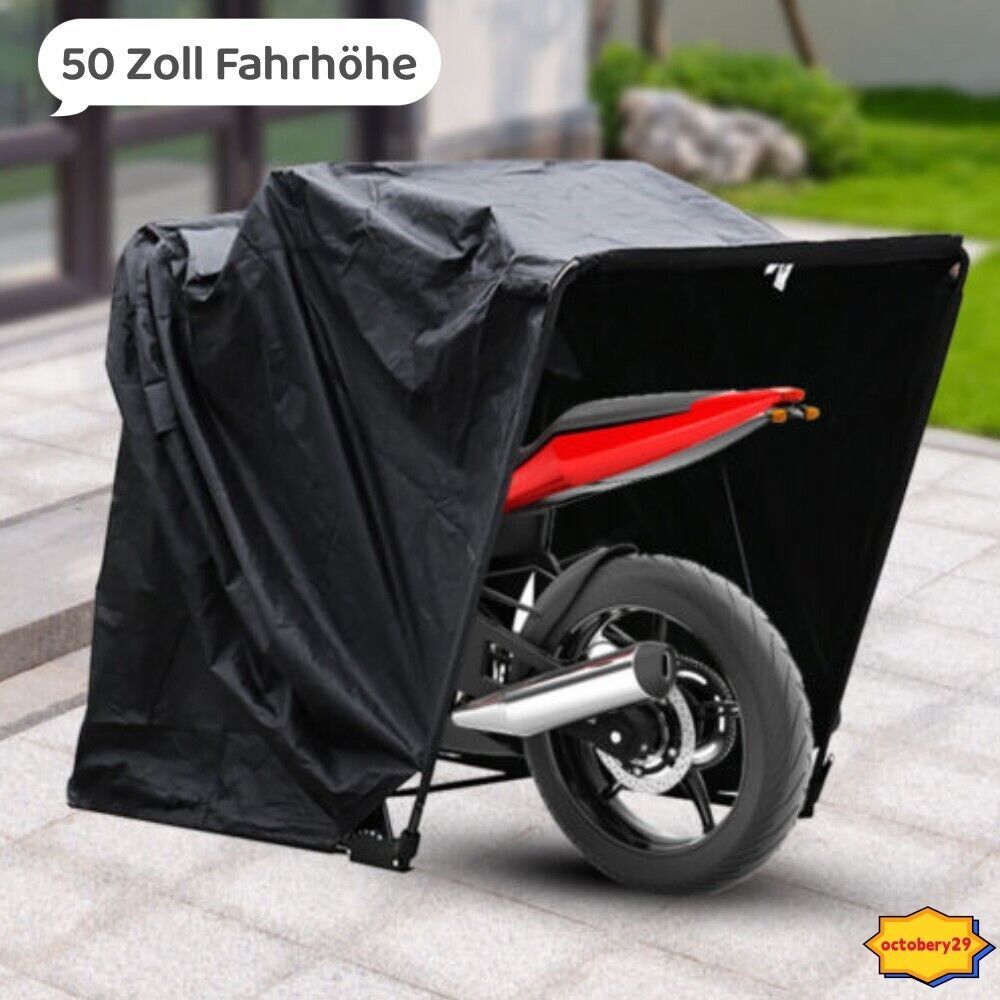 TEMU Outdoor Motorcycle Tent Garage, Foldable And Portable, Universal Storage Shed For Bicycles, Garden Camping Parking Protective Cover