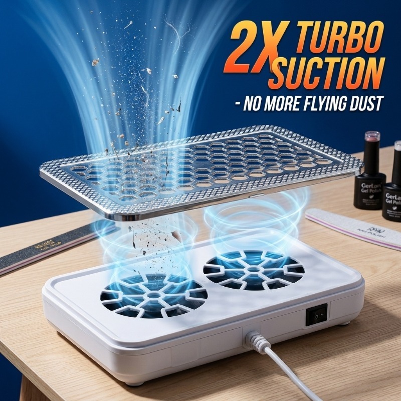 Dual-Turbine High-Efficiency Nail Vacuum