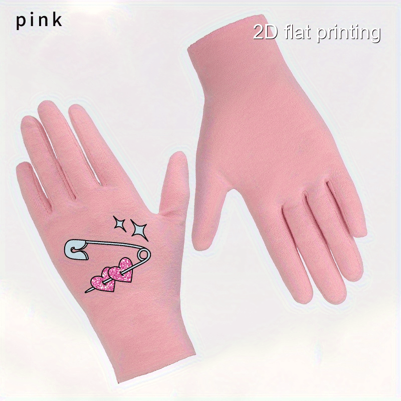 guantes moda mujer estampado amor guantes sin dedos Temu Ecuador