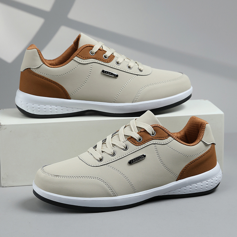 3 colors mens fashion lightweight sneakers comfortable lace up shoes