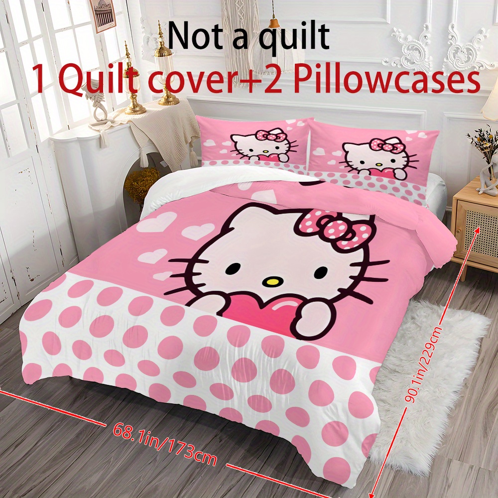 TEMU 3pcs Bedding (1 Quilt Cover And 2 Pillowcases, Without Filling), Featuring A Printed Design, Soft And Cozy, Ideal For Bedrooms And Guest Rooms