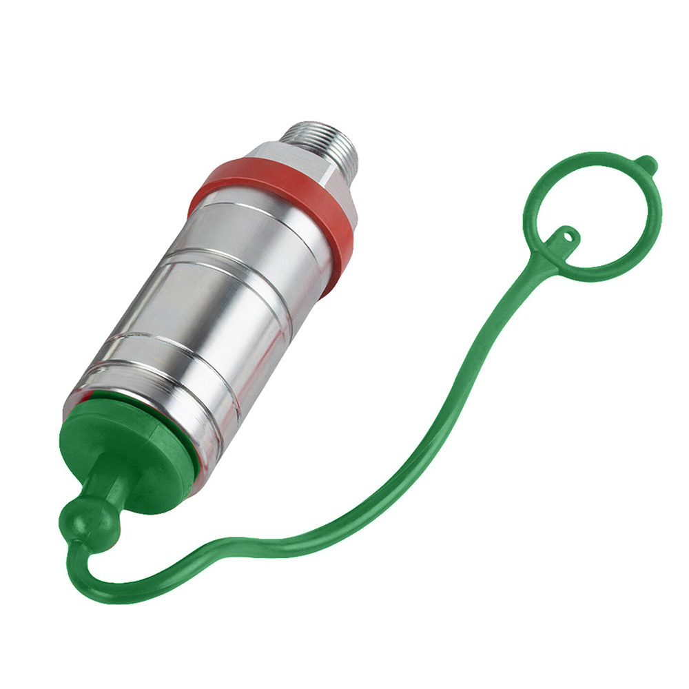1 Set, Silvery, With Green Protective Cover: Hydraulic Fittings For Agricultural Machinery; High-pressure Double Self-sealing Fittings; Fittings For Mold Cylinders