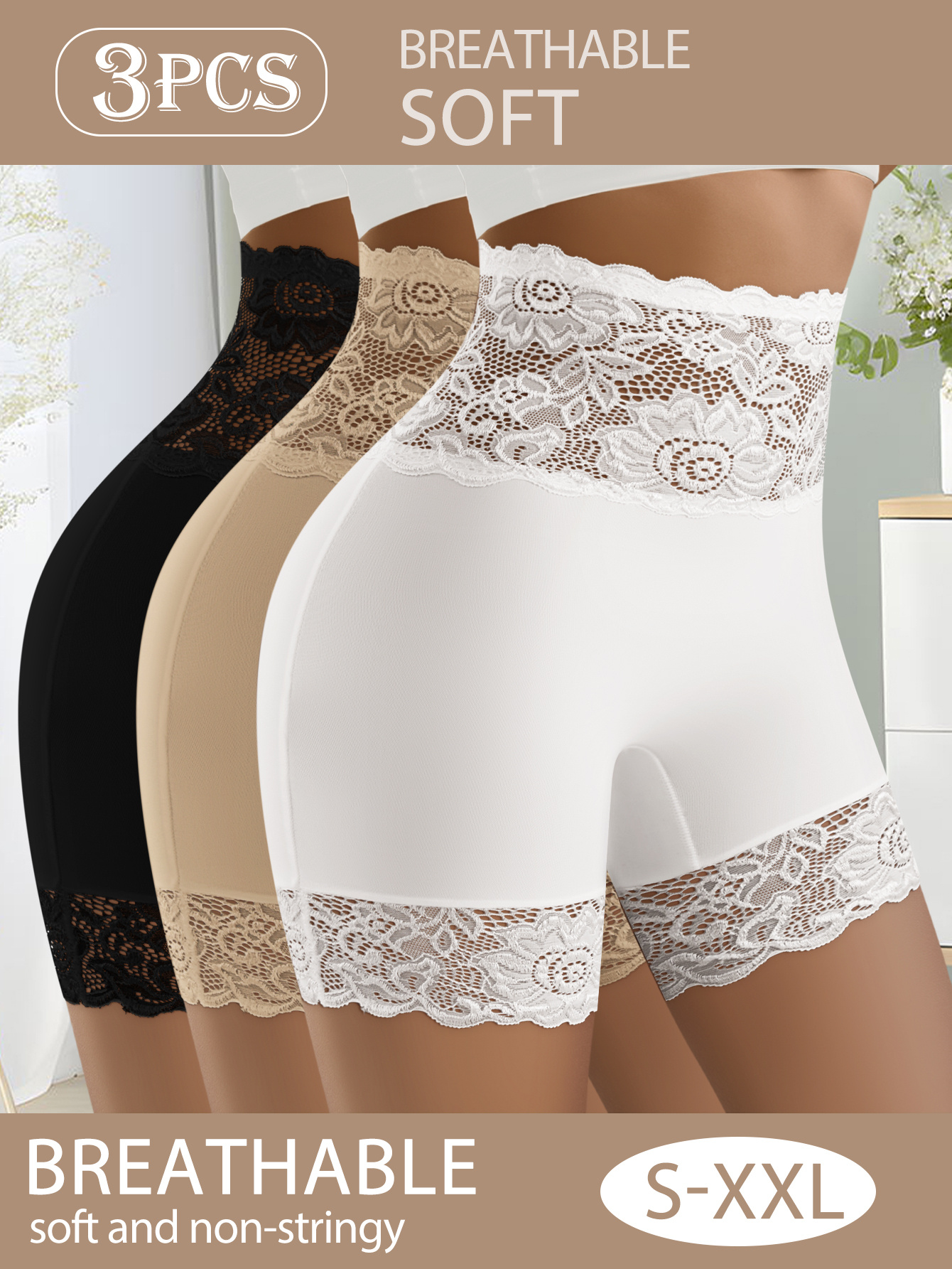 set of three high waisted shaping briefs providing comfortable tummy support with a seamless   day enhancement of your figure