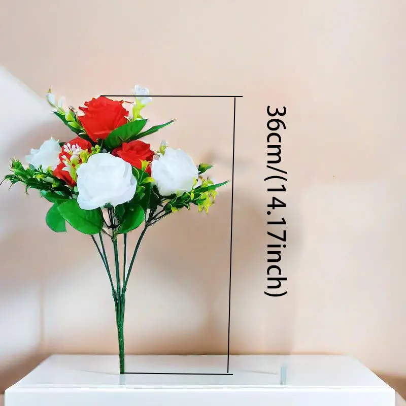 2 leuchtende kunstblumen friedhof opfergaben