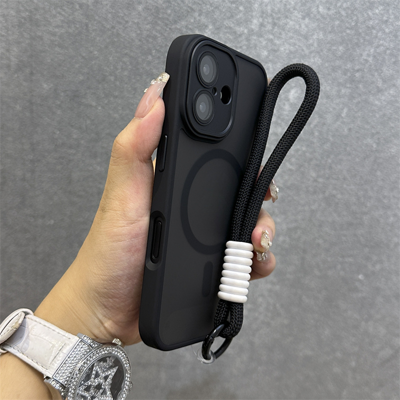 Suitable for Apple 16 Mobile Phone Case Yadun Magnetic Suction New Model Suitable for Iphone16Promax with Built-In Lens Film 15Pro Female New Model 14 Men 13 Soft Edge 12 Frosted Hot Style 16Plus/15Plus/15/14/13Pm/12Pm/11 Protective Cover