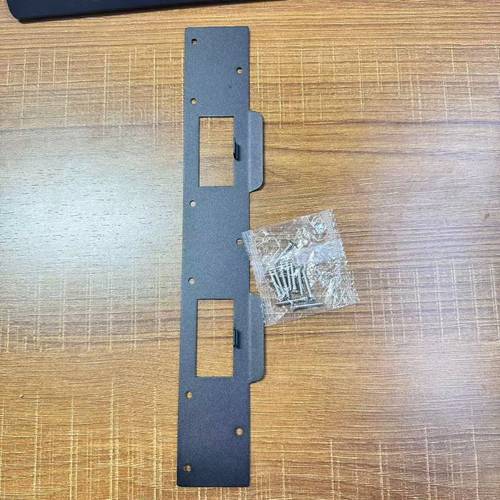 1 set 1 plate 10 screws metal hasp double hole reinforcement device reinforced flange plate for fixed safety hasp of external and internal departments