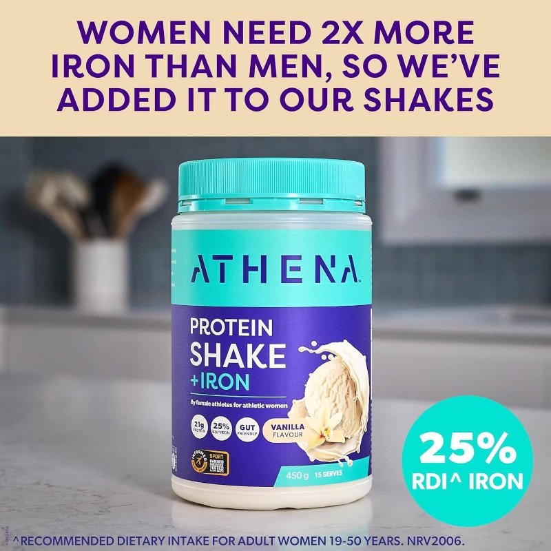 Vanilla Flavour Protein Shake+ Iron Powder 450 g, Daily Protein Supplement, Vanilla Protein Powder, Supplement Powder, Bioavailable Iron, Busy Professionals, Athletes And Trainers