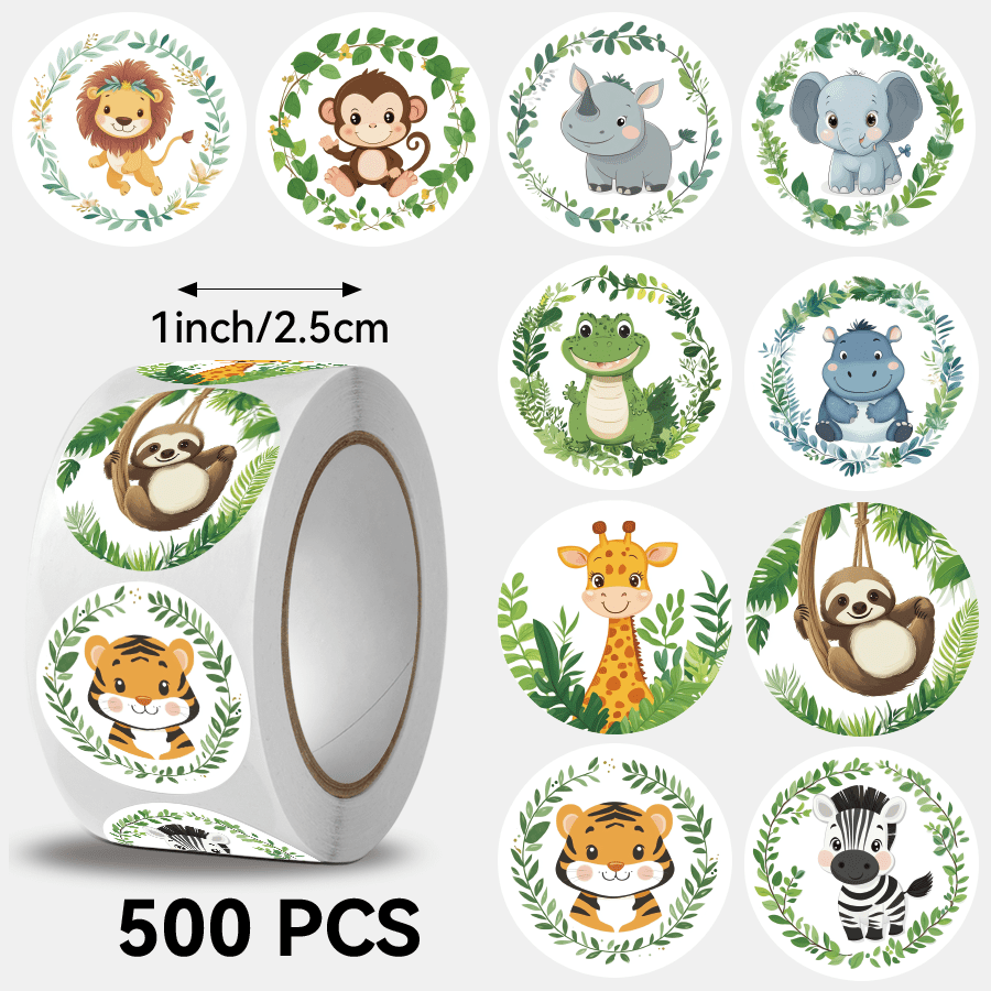 500pcs Animal Pattern Stickers