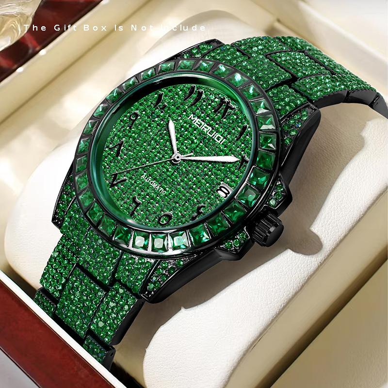 TEMU 1pc Men's Belt Exquisite Baby's Breath Bizarre Digital Calendar Tourbillon Mechanical Watch