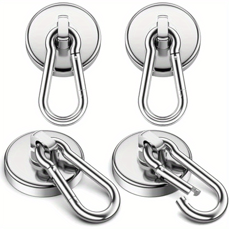 100lbs 4 Pack Hooks Heavy Duty With Swivel Carabiner Hook For Hanging, Cruise, Garage, Refrigerator, Kitchen, Office, Home