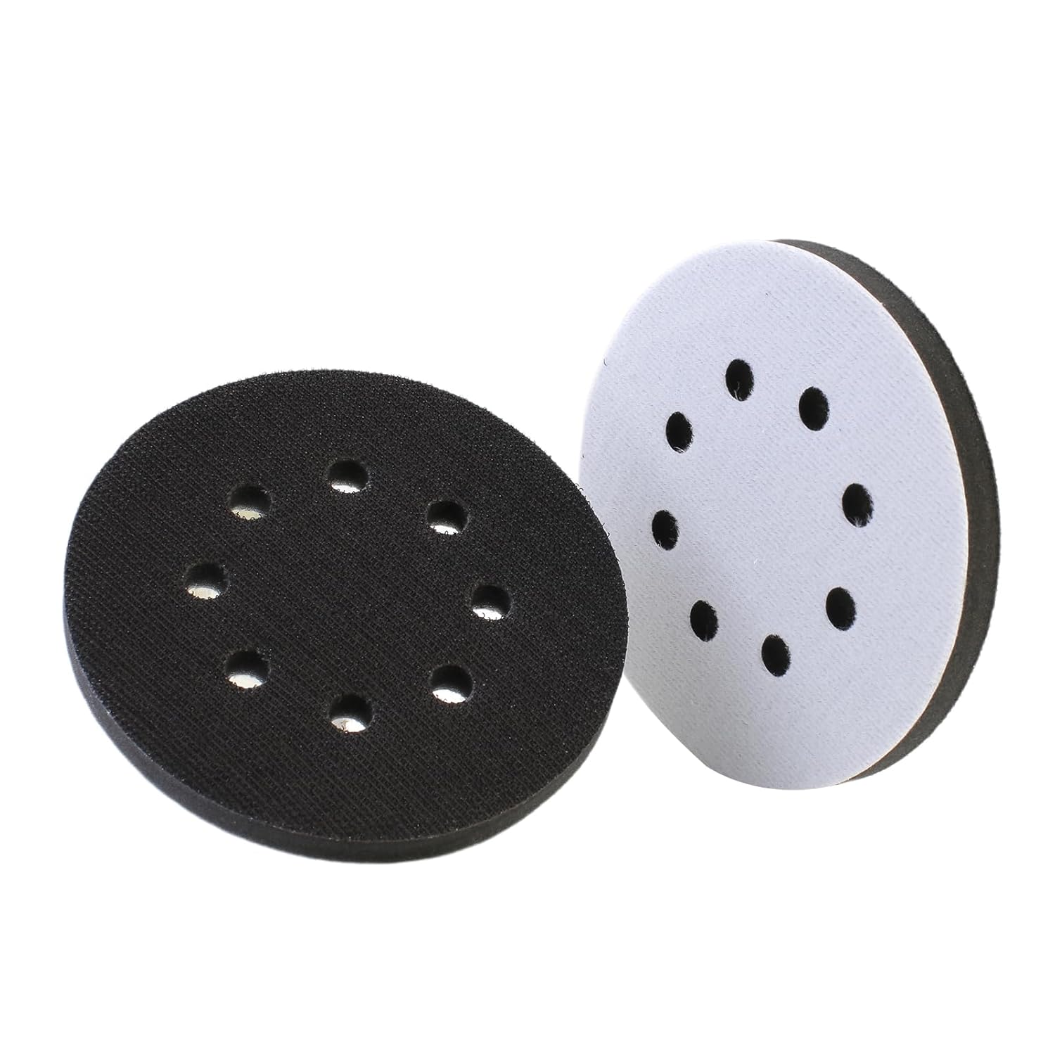 2pcs/5pcs Pack 5-inch 8-hole Foam Sanding Pads/cushioning Buffing Pads, 2pcs Pack Hook And Loop Foam Sanding Sponge Pads For Random Orbit
