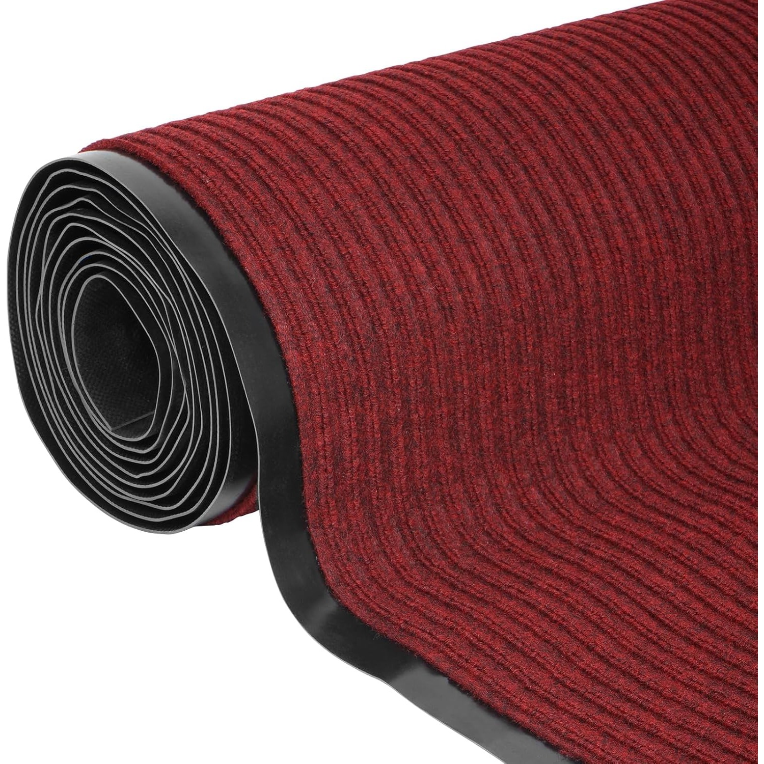 Rug Runner Hallway Non-slip 90 X 500 Cm | Runner Sold By The Metre, Washable, Polyester, Red 90 Cm Width, Hand Wash Only
