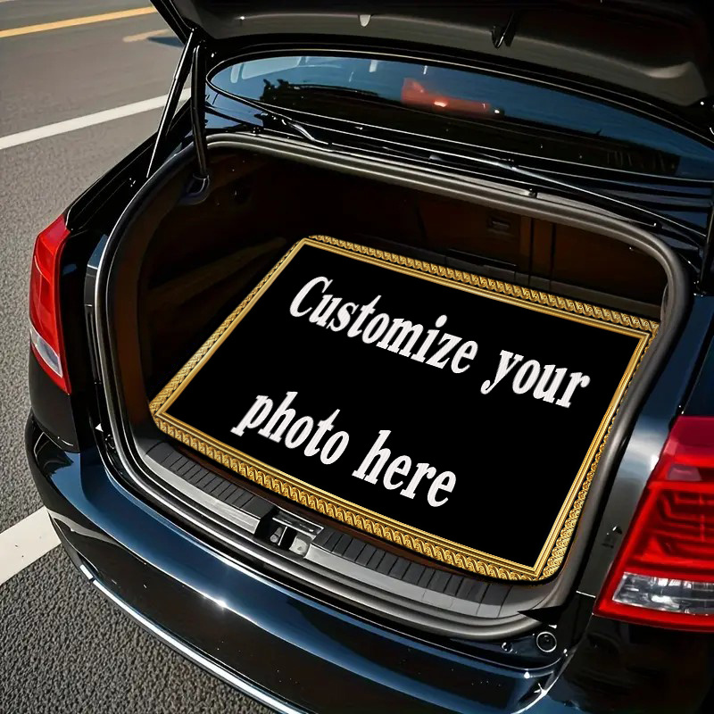 TEMU 1 stuk kofferbakmat, gepersonaliseerd met uw eigen afbeelding, geschikt voor auto-, SUV- en gezinsvoertuiginterieurdecoratie, kofferbak, voor