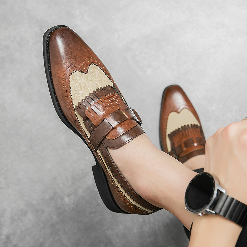 brown and white dress shoes for men Barefoot shoes - Men