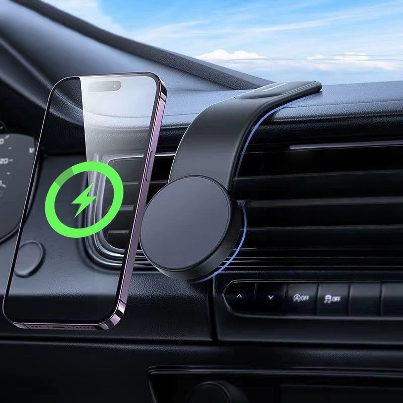 TEMU 1pc Magnetic Car Phone Holder With Detachable Aluminum Arm & Silicone Dashboard Mount - Compatible With Most Vehicles, , For Driving, Car Phone Holder Magnetic, Vehicle Accessory