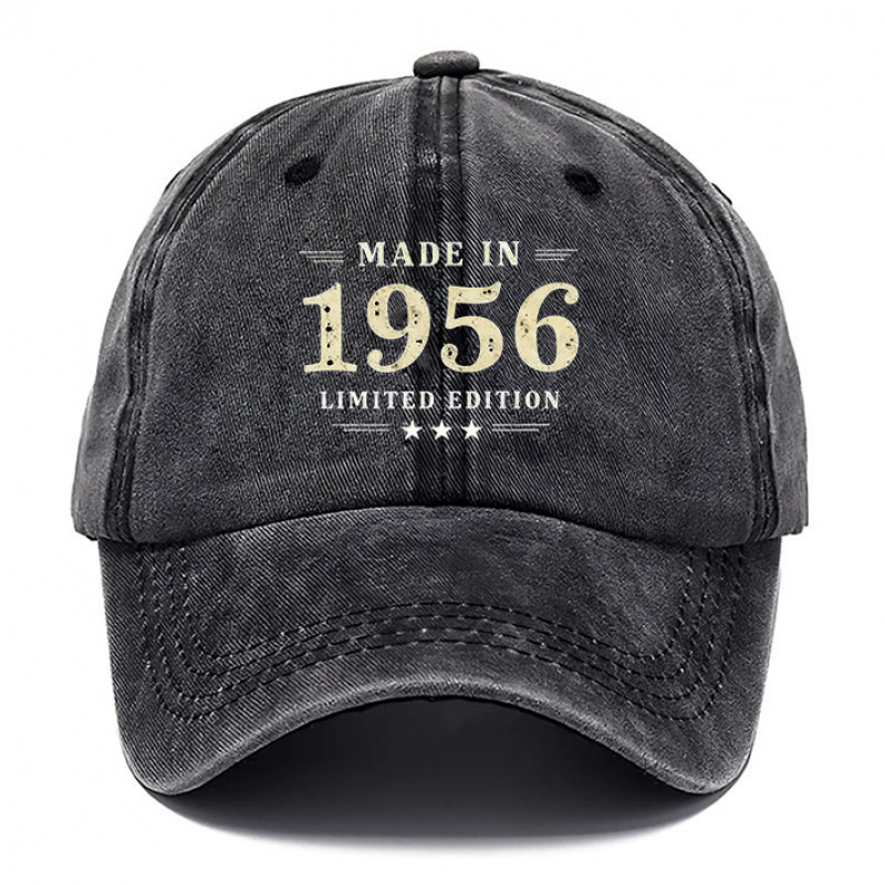 TEMU A Vintage-style 1956 Printed Hat, 's Outdoor Baseball Cap, A Women's Washed Cap, Breathable And Adjustable Dad Hat, Suitable For Outdoor
